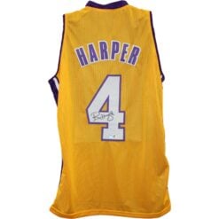 Ron Harper Autographed Pro Style Jersey Yellow Size XL Tristar Productions 58769