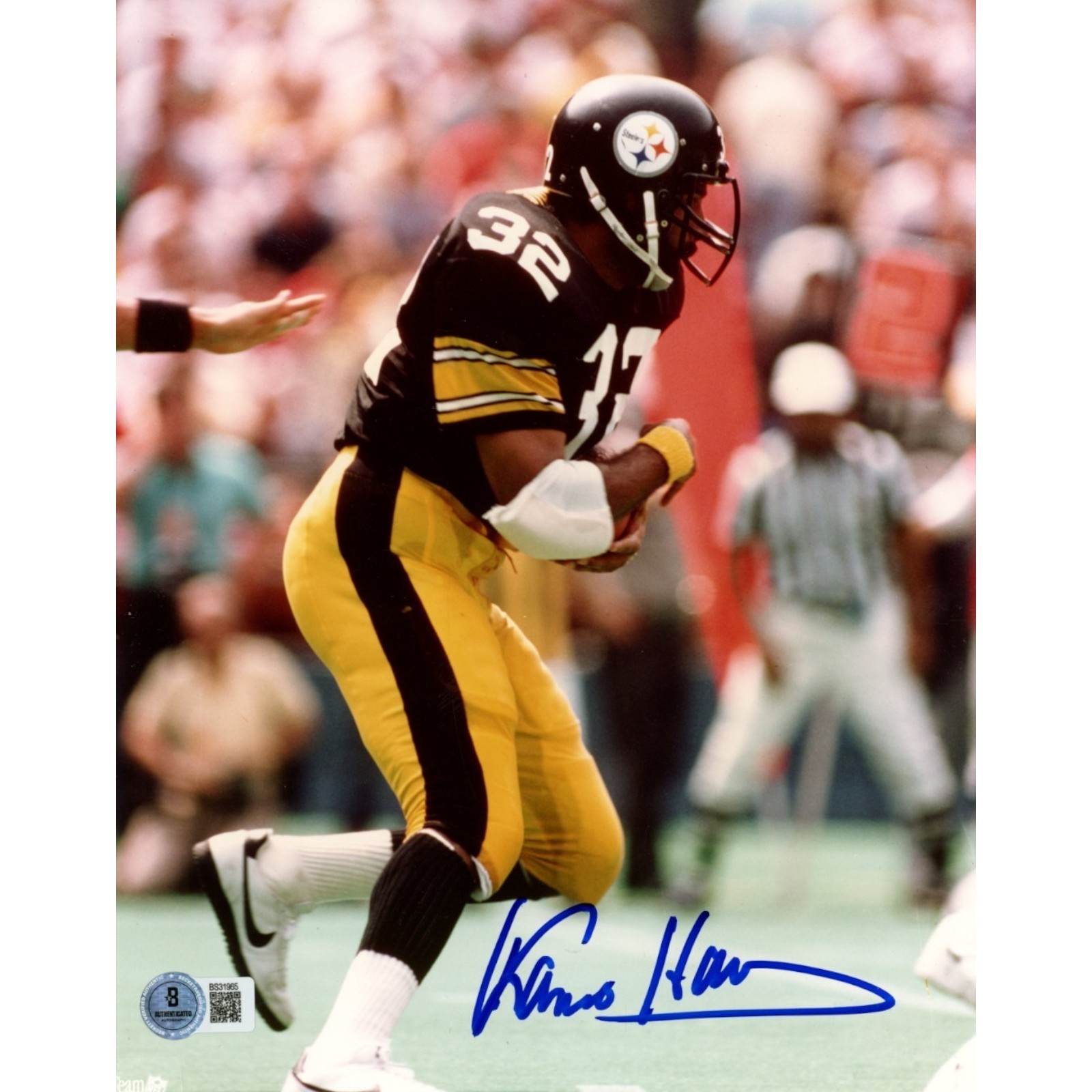 Franco Harris Autographed Pittsburgh Steelers 8x10 Photo Beckett Witness 51715