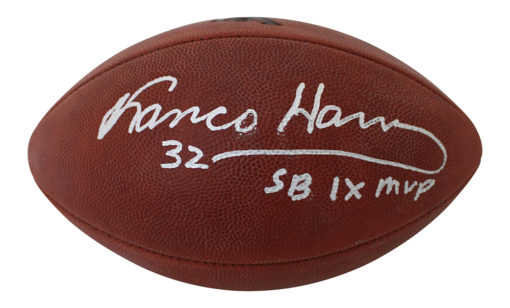 Franco Harris Signed Pittsburgh Steelers Official Football SB IX MVP BAS 24910