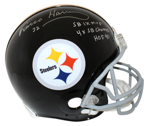 Franco Harris Signed Pittsburgh Steelers Authentic TB Helmet 3 Insc BAS 24911