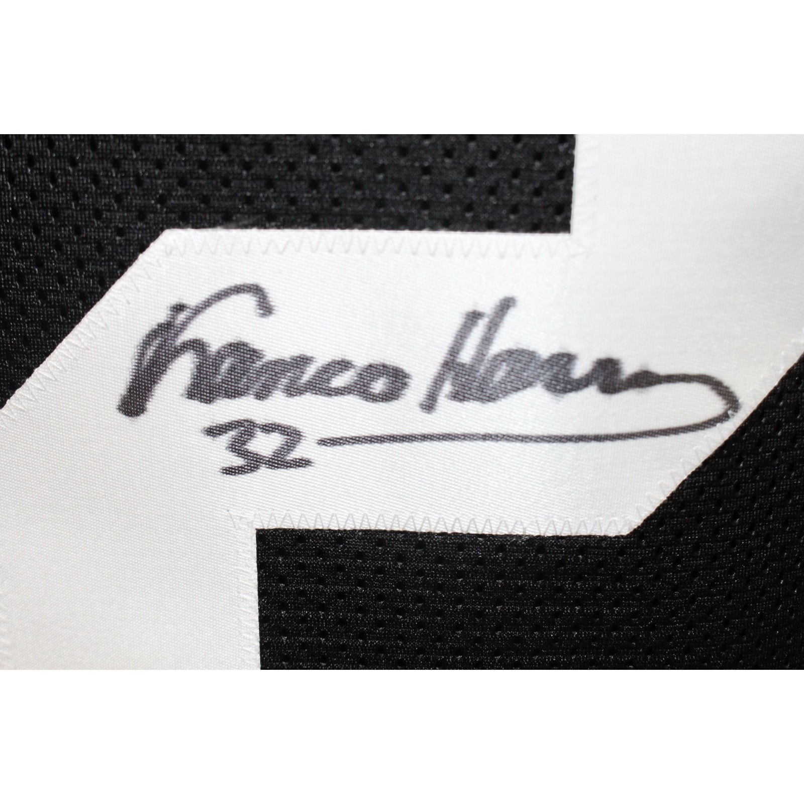 Franco Harris Autographed/Signed Pro Style Size XL Black Jersey JSA 57027 2 Franco Harris Autographed/Signed Pro Style Size XL Black Jersey JSA 57027