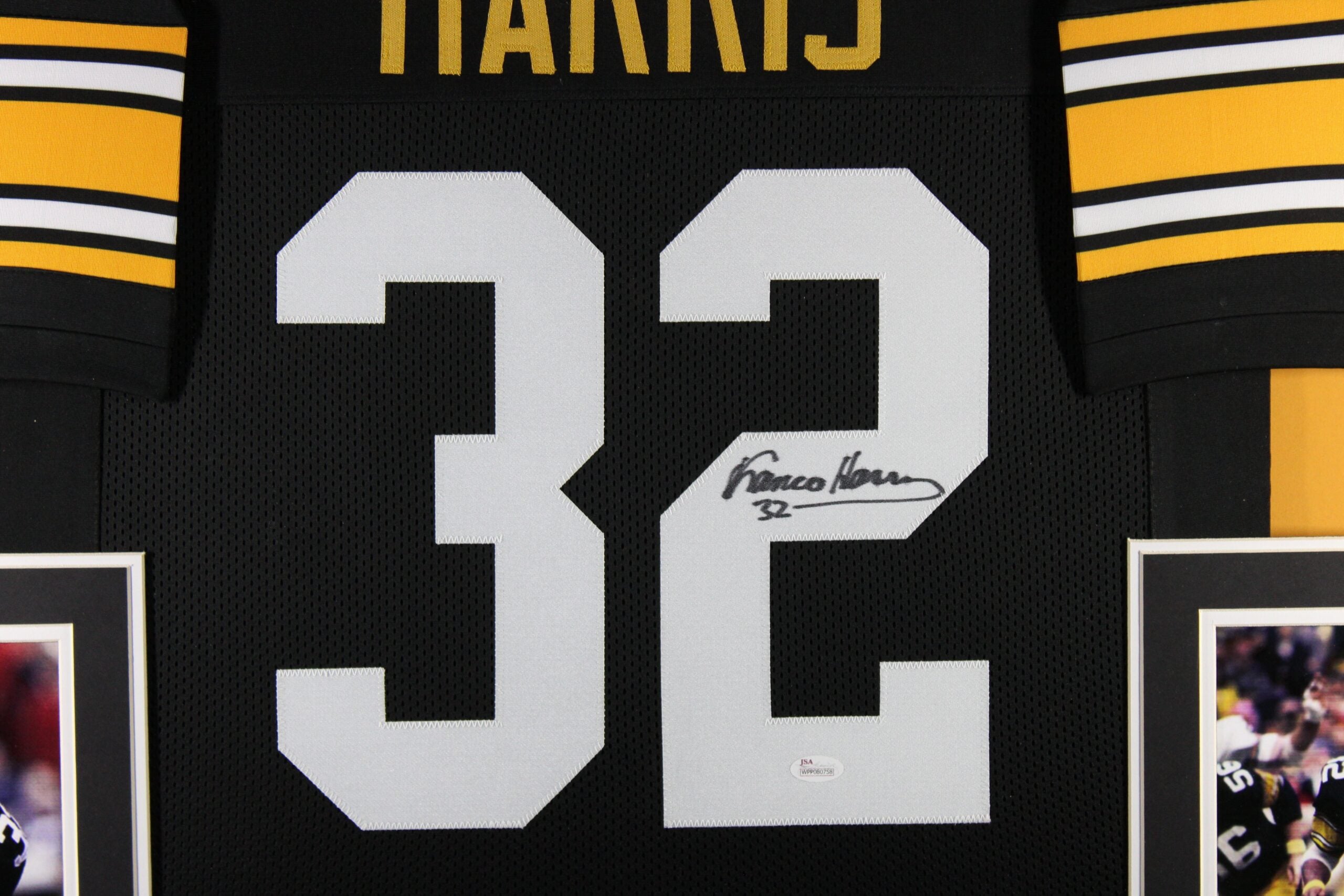 Franco Harris Autographed Pittsburgh Steelers Framed Jersey Black #2 JSA 58643 2 Franco Harris Autographed Pittsburgh Steelers Framed Jersey Black #2 JSA 58643