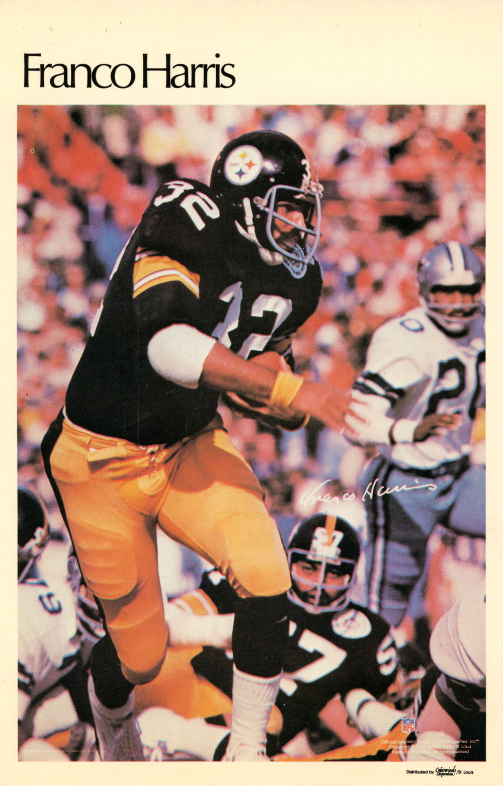 Franco Harris Pittsburgh Steelers Mini Poster 44/50 Marketcom 46235