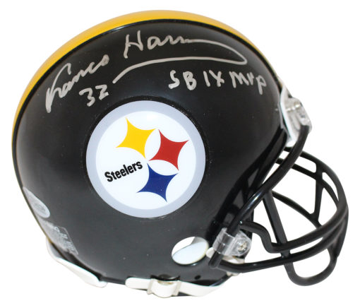 Franco Harris Autographed Pittsburgh Steelers Mini Helmet SB IX MVP BAS 24908