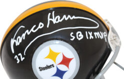 Franco Harris Signed Pittsburgh Steelers VSR4 63-76 Mini Helmet SB MVP BAS