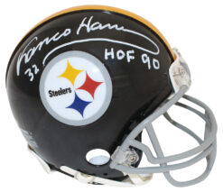Franco Harris Signed Pittsburgh Steelers VSR4 63-76 Mini Helmet HOF BAS