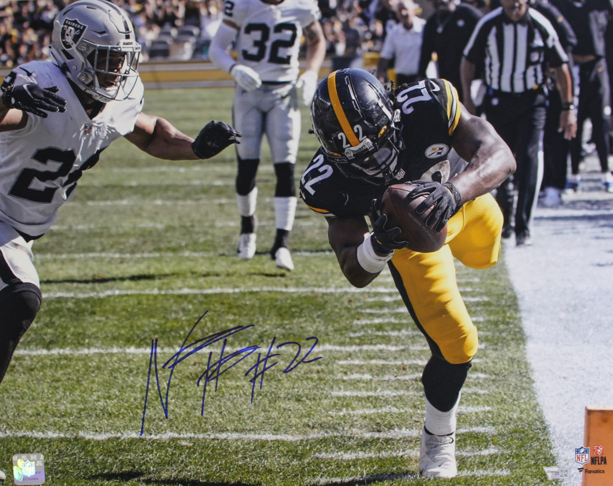 Najee Harris Autographed/Signed Pittsburgh Steelers 16x20 Photo FAN