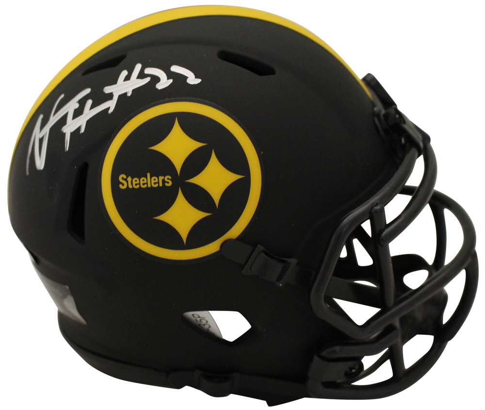 Najee Harris Autographed Pittsburgh Steelers Eclipse Mini Helmet FAN