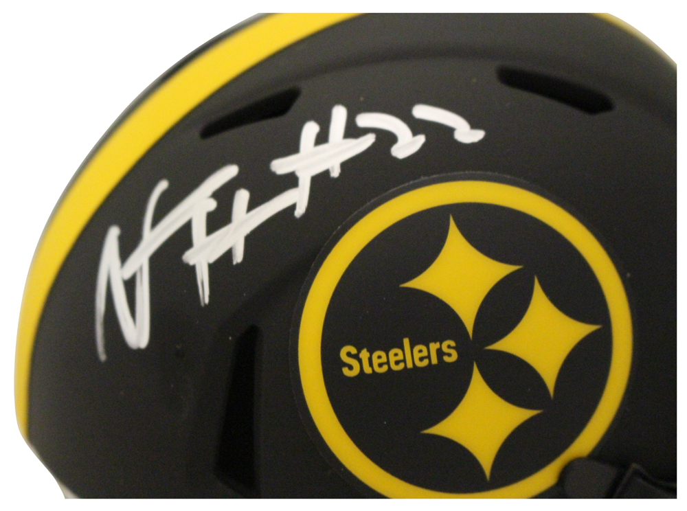 Najee Harris Autographed Pittsburgh Steelers Eclipse Mini Helmet FAN