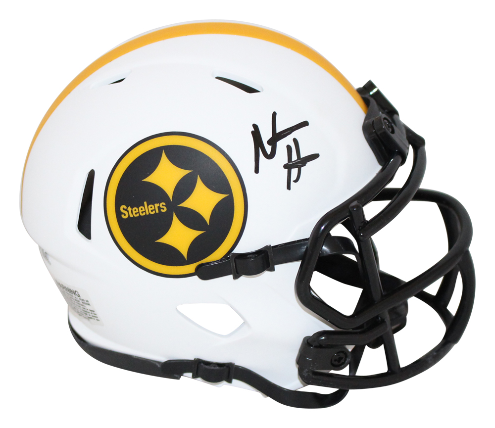 Najee Harris Autographed Pittsburgh Steelers Lunar Mini Helmet FAN 32084