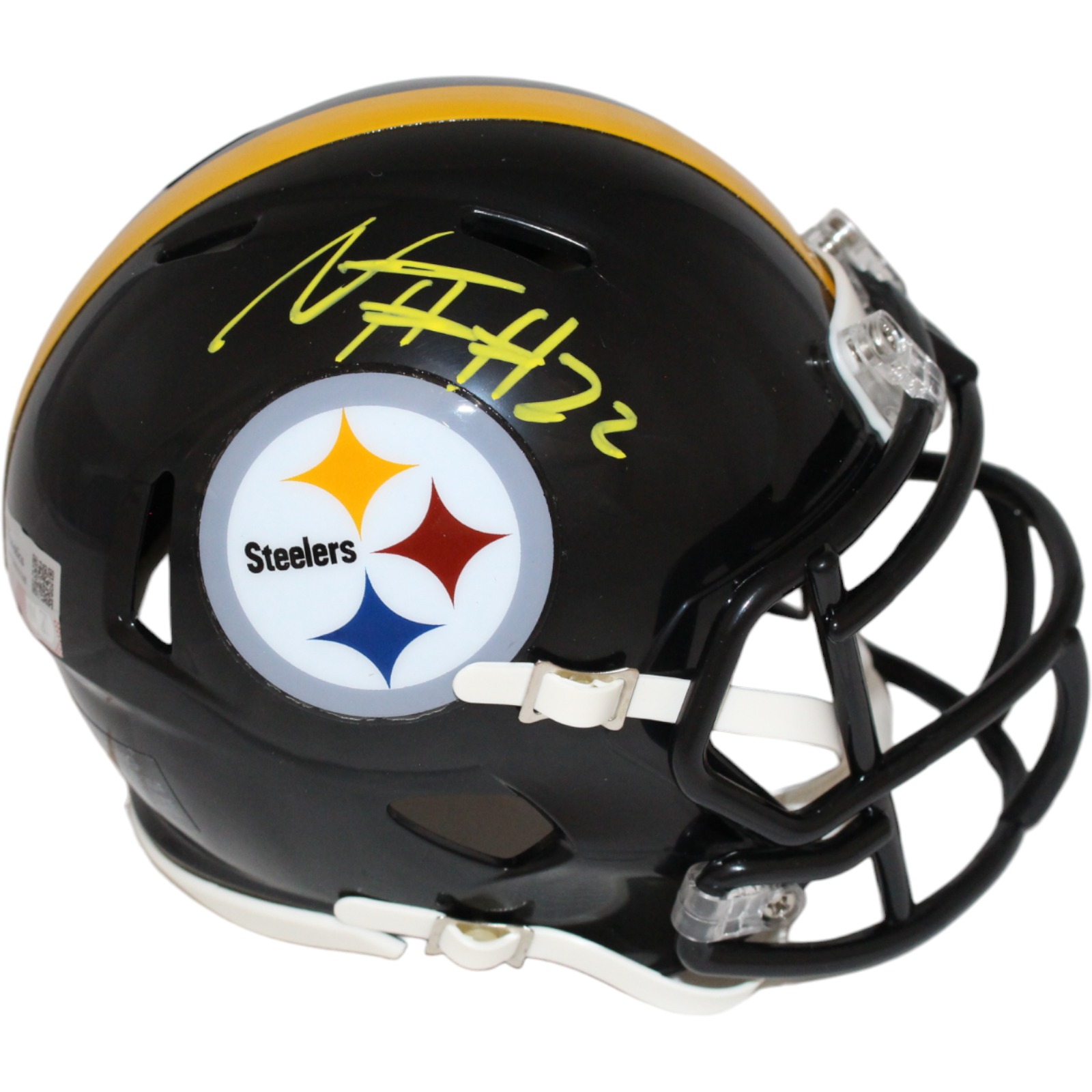 Najee Harris Autographed/Signed Pittsburgh Steelers Mini Helmet FAN