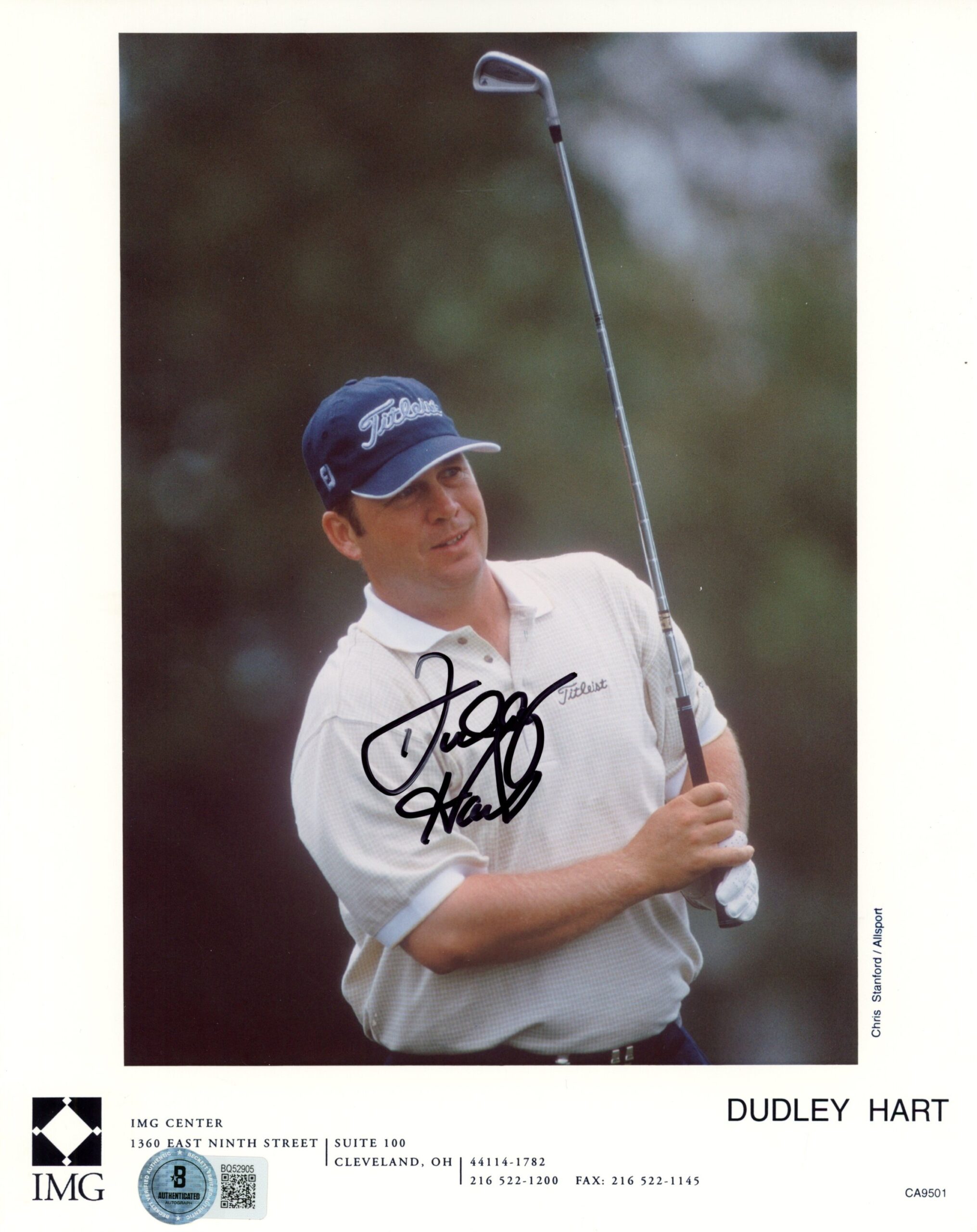 Dudley Hart Autographed/Signed PGA 8x10 Photo Beckett 57332