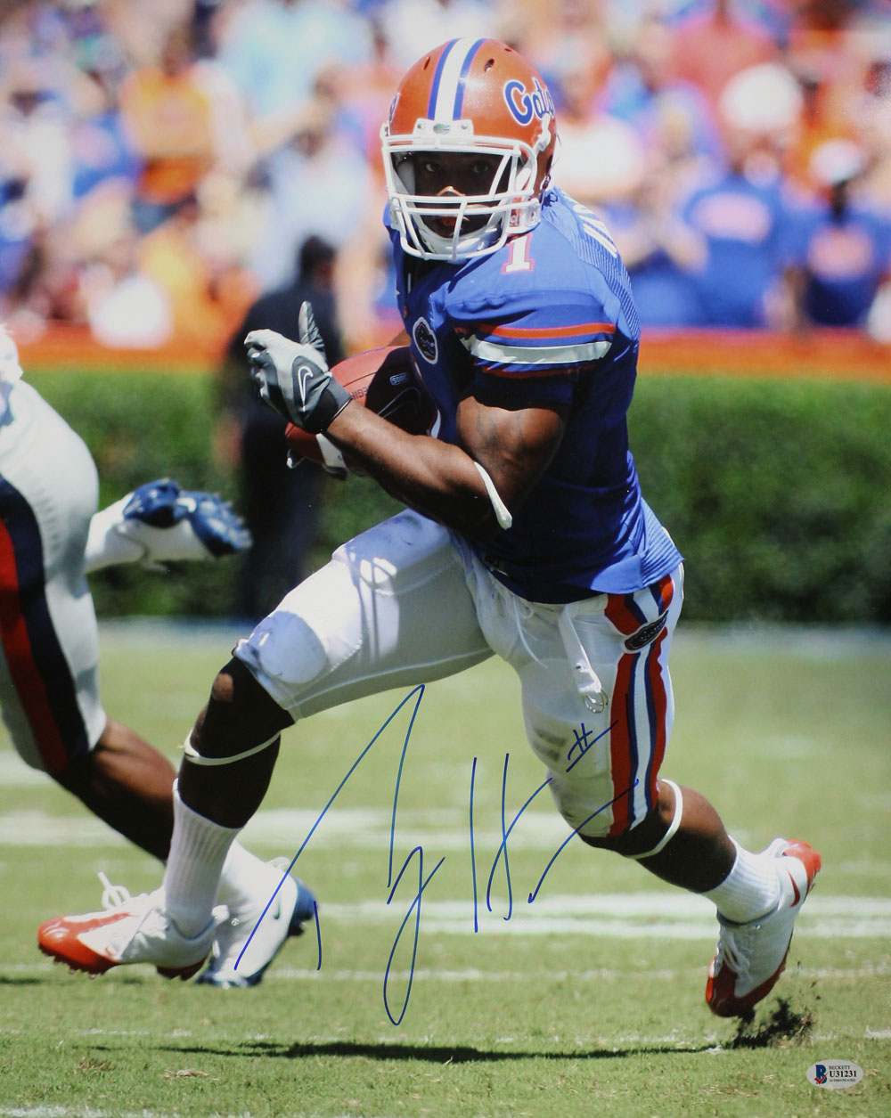 Percy Harvin Autographed/Signed Florida Gators 16×20 Photo BAS 29112 – Denver Autographs