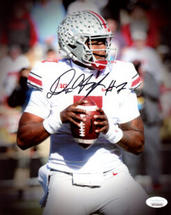Dwayne Haskins Autographed/Signed Ohio State Buckeyes 8x10 Photo JSA