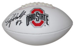 Dwayne Haskins Autographed/Signed Ohio State Buckeyes Logo Football BAS 25049