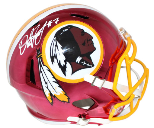 Dwayne Haskins Signed Washington Redskins Chrome Replica Helmet BAS 25047