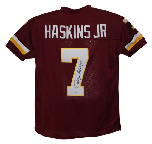 Dwayne Haskins Autographed/Signed Pro Style Red XL Jersey BAS 25929