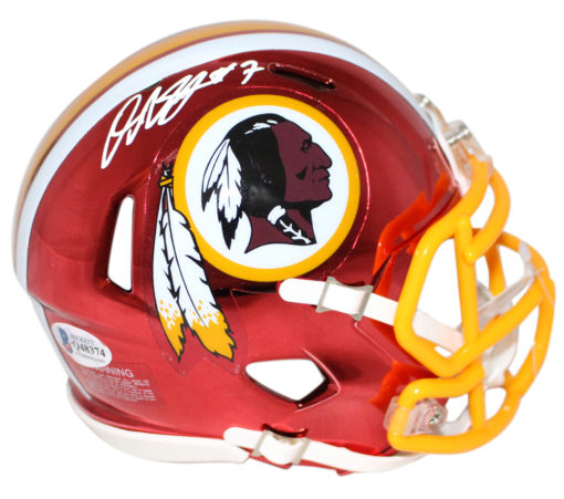 Dwayne Haskins Autographed Washington Redskins Chrome Mini Helmet BAS 25046