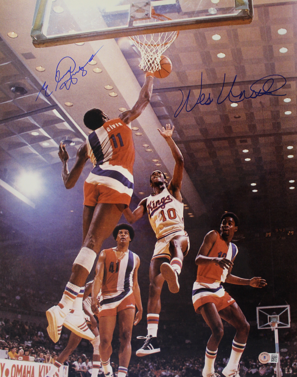 Elvin Hayes & Wes Unseld Autographed Dry Mounted 16x20 Photo Beckett