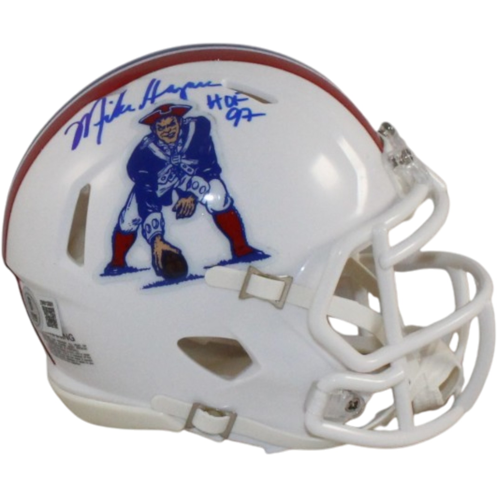 Mike Haynes Autographed New England Patriots TB Mini Helmet HOF Beckett 55790