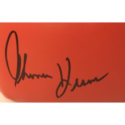 Tommy Hearns Autographed/Signed Red Left Boxing Glove Beckett 44772