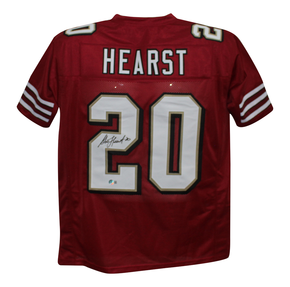 Garrison Hearst Autographed/Signed Pro Style Red XL Jersey Beckett
