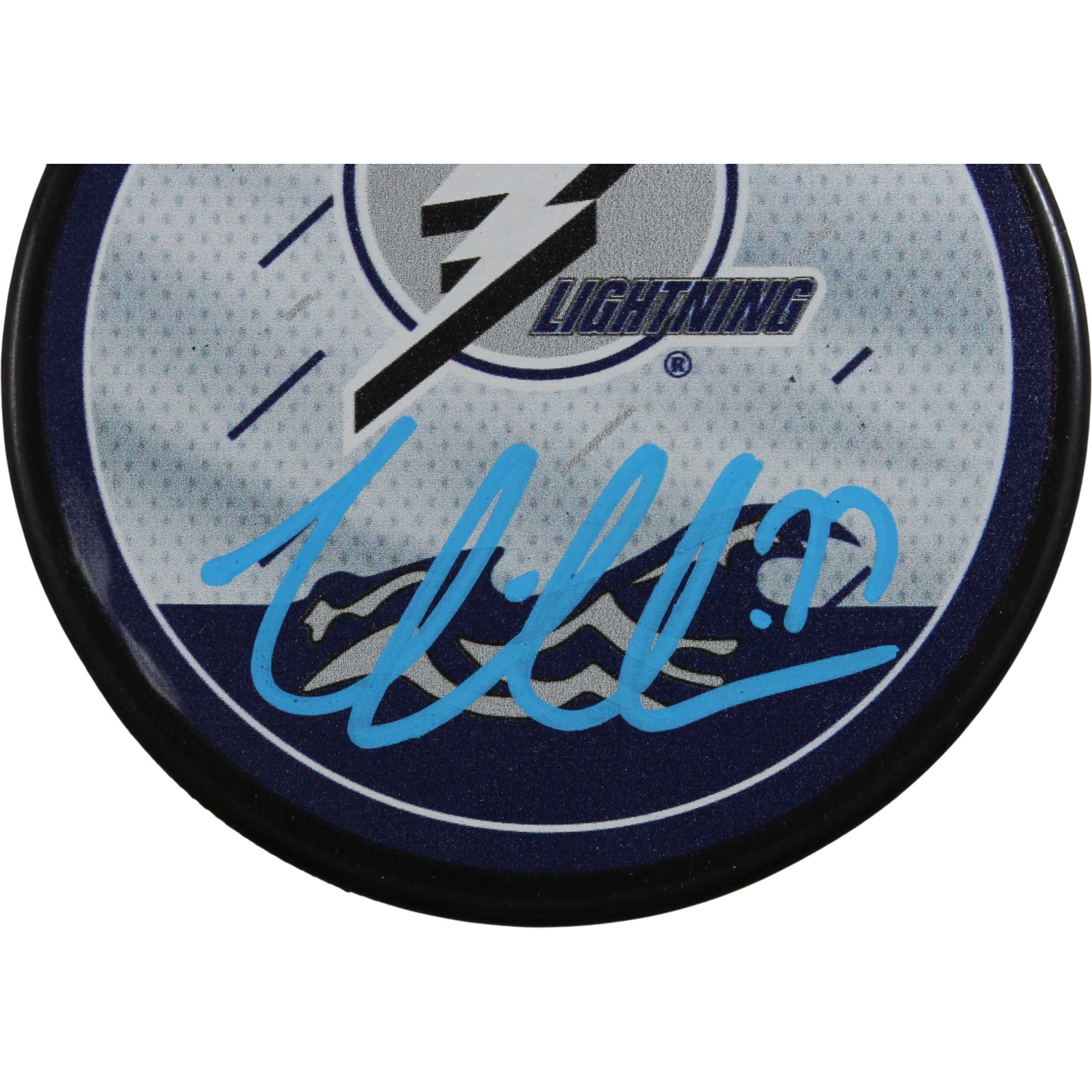 Victor Hedman Autographed Tampa Bay Lightning Reverse Retro Puck Fanatics 53822
