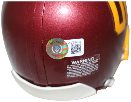 Taylor Heinicke Signed Washington Football Team VSR4 Mini Helmet Beckett