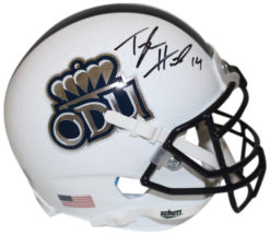 Taylor Heinicke Signed Old Dominion Monarchs Schutt Mini Helmet Beckett