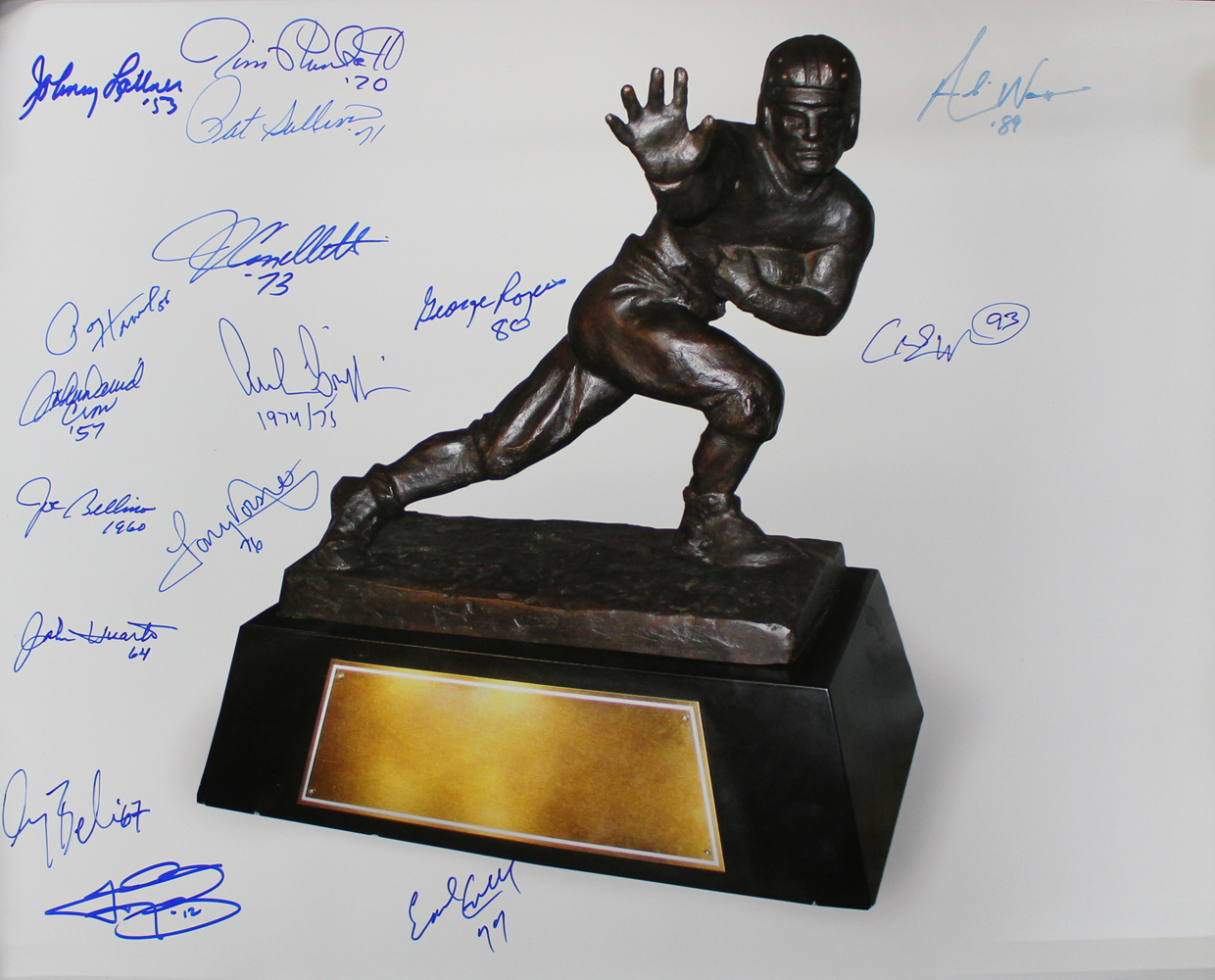 Heisman Trophy Winners Autographed/Signed 16×20 Photo 16 Sigs 15587