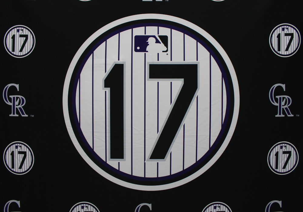 Todd Helton Colorado Rockies Retirement Banner 9' 3" x 7' 5" Backdrop 27476