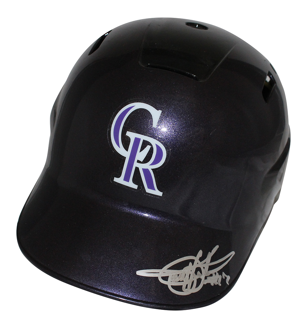 Todd Helton Autographed Colorado Rockies Replica Helmet Beckett