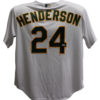 Rickey Henderson Signed Oakland Athletics Majestic White XL Jersey PSA 25796
