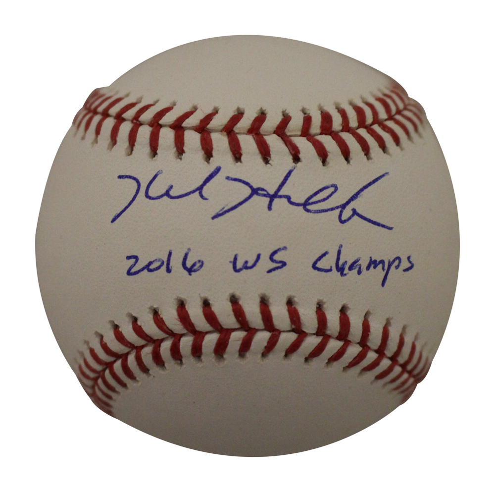 Kyle Hendricks Autographed Chicago Cubs OML Baseball WS Champs BAS 27361