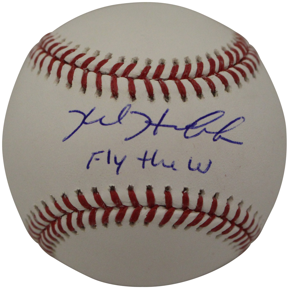 Kyle Hendricks Autographed/Signed OML Baseball Chicago Cubs FAN