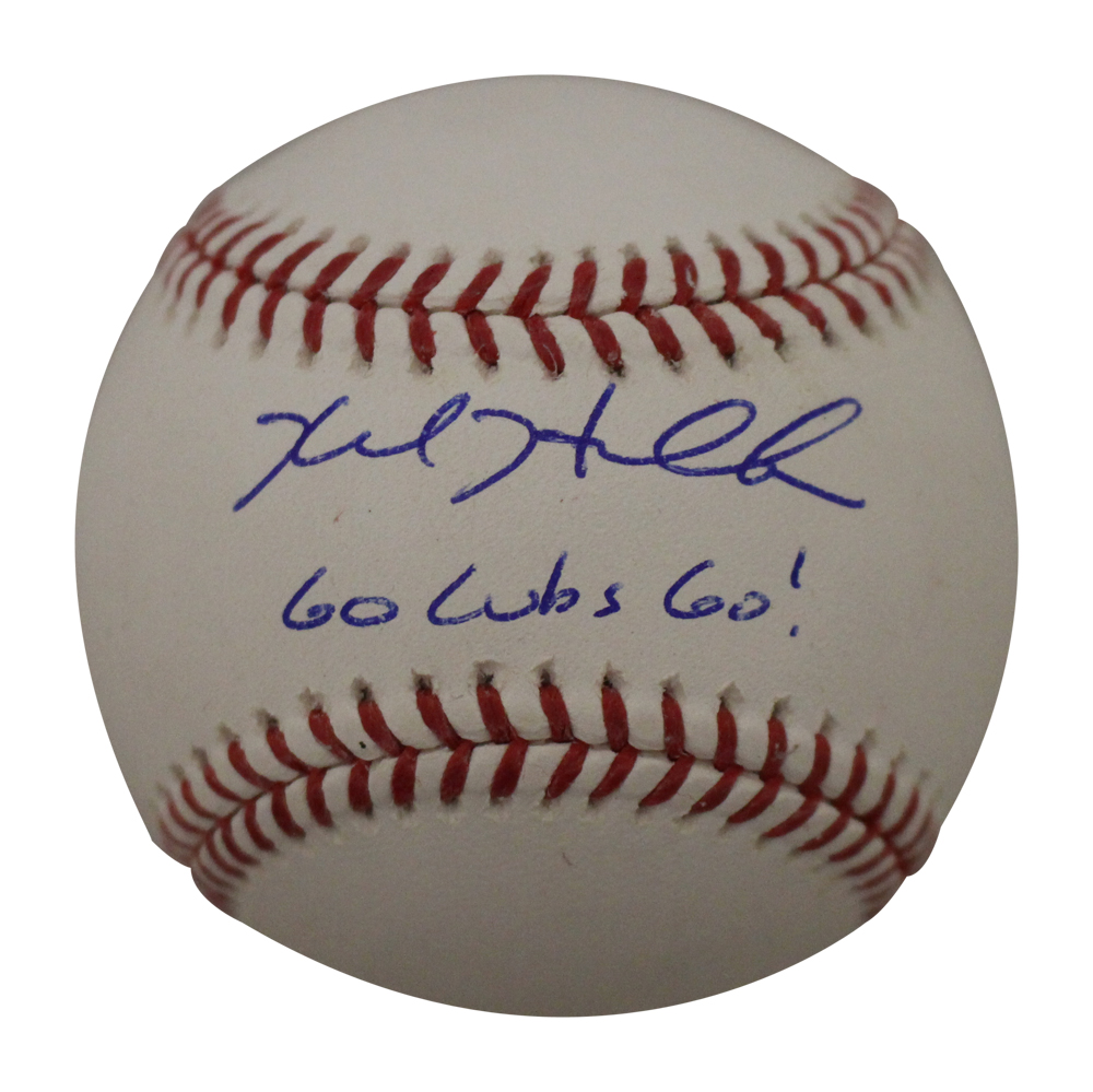 Kyle Hendricks Autographed Chicago Cubs OML Baseball Go Cubs BAS 27363