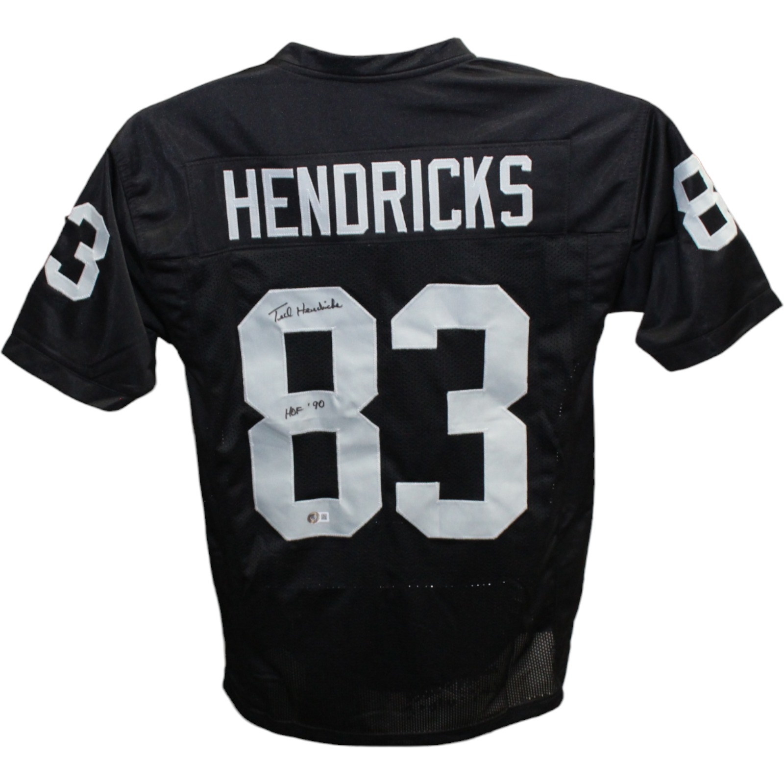 Ted Hendricks Autographed/Signed Pro Style Black Jersey HOF Beckett