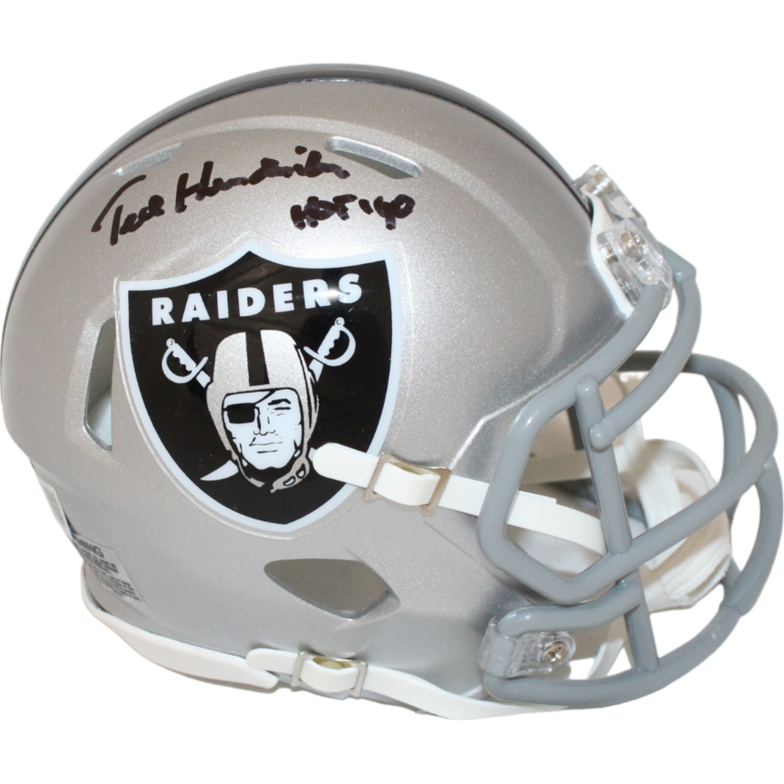 Ted Hendricks Signed Oakland Raiders Mini Helmet HOF Beckett