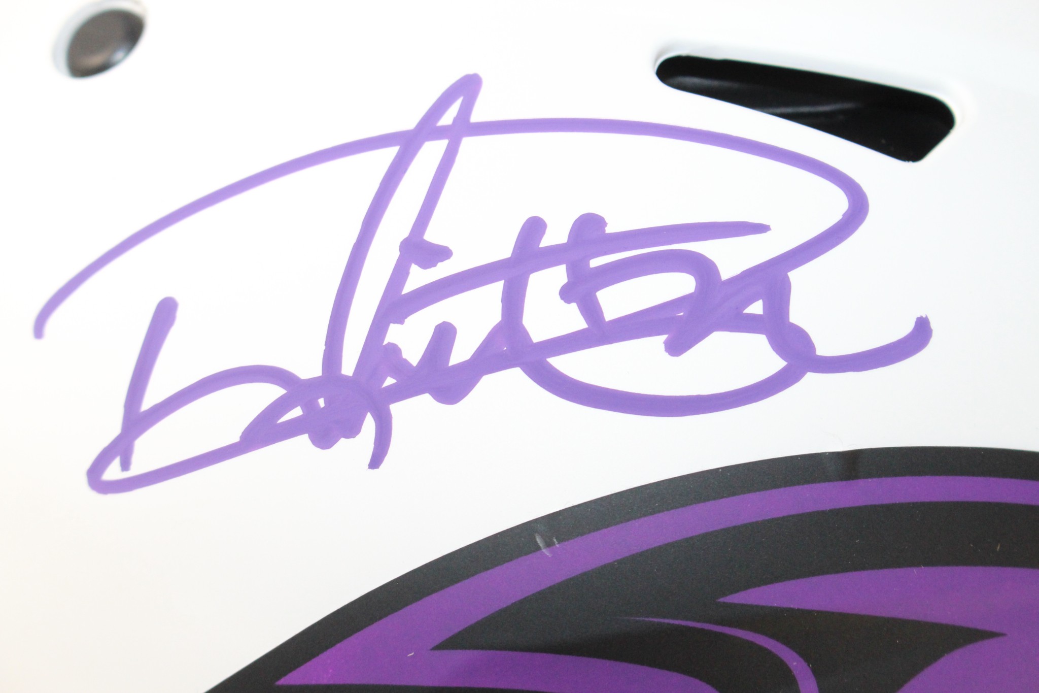 Derrick Henry Autographed Baltimore Ravens Authentic Lunar Helmet Beckett 52734