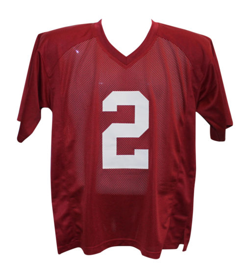 Derrick Henry Autographed/Signed College Style Red XL Jersey JSA 26742