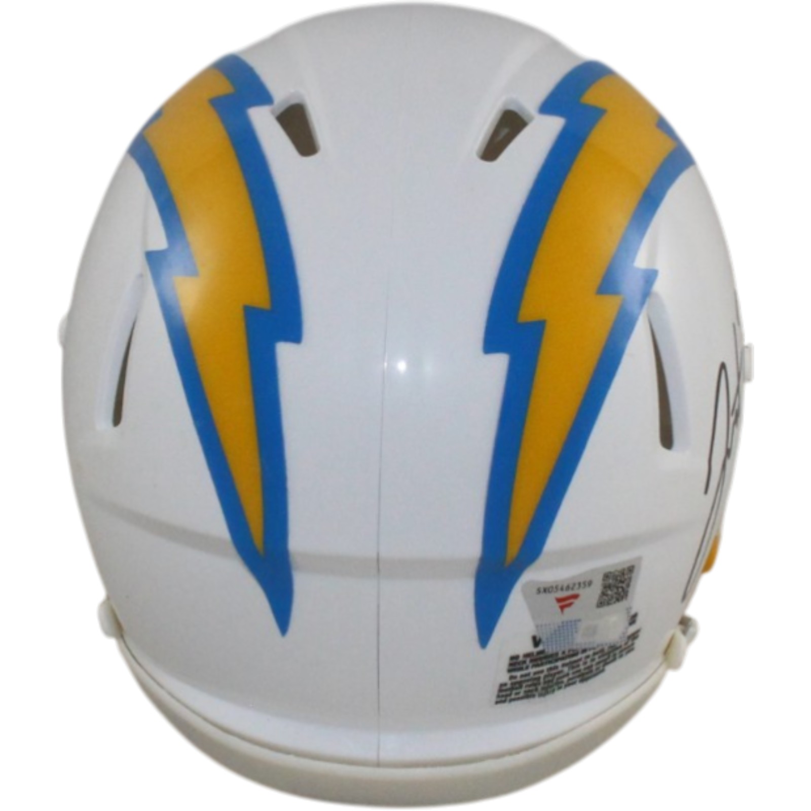 Justin Herbert Autographed Las Angeles Chargers Mini Helmet Fanatics 55217 3 Justin Herbert Autographed Las Angeles Chargers Mini Helmet Fanatics 55217