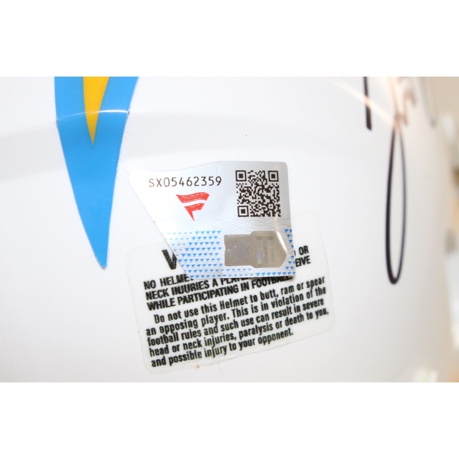 Justin Herbert Autographed Las Angeles Chargers Mini Helmet Fanatics 55217 4 Justin Herbert Autographed Las Angeles Chargers Mini Helmet Fanatics 55217