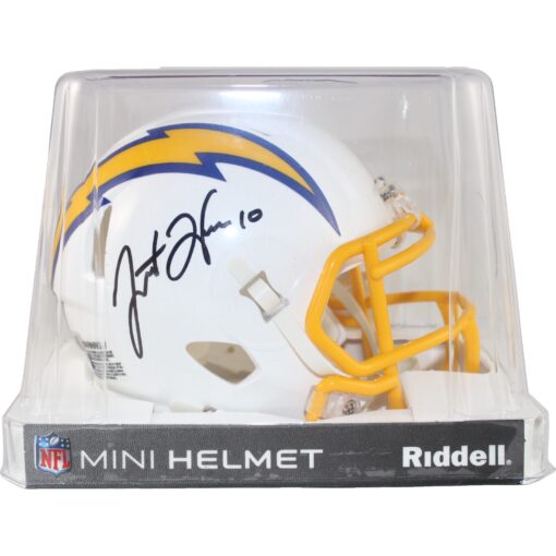 Justin Herbert Signed Los Angeles Chargers Color Rush Mini Helmet Fanatics 51424