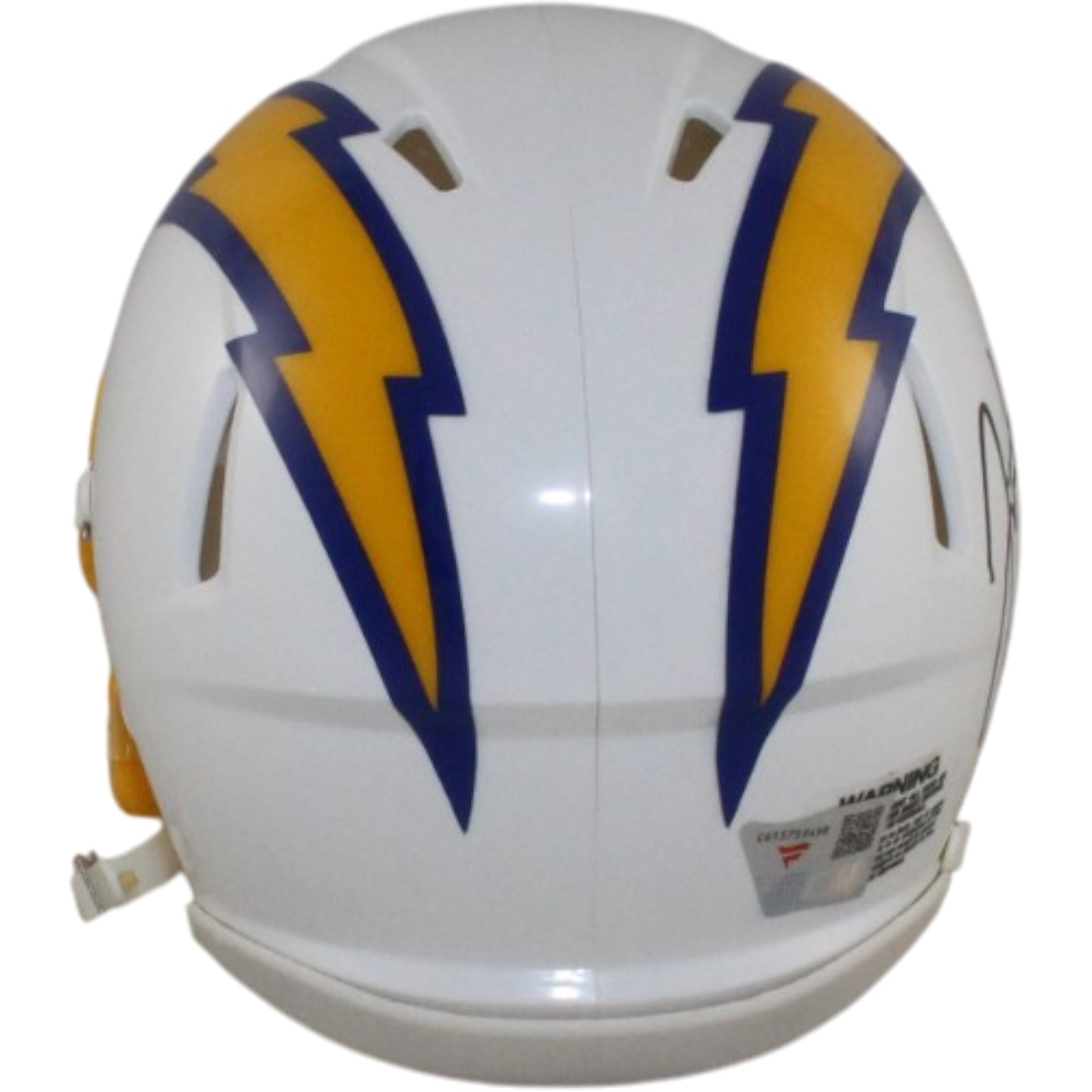 Justin Herbert Signed Los Angeles Chargers Color Rush Mini Helmet Fanatics 56914 3 Justin Herbert Signed Los Angeles Chargers Color Rush Mini Helmet Fanatics 56914