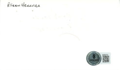 Efren Herrera Autographed Dallas Cowboys Index Card Beckett 45277