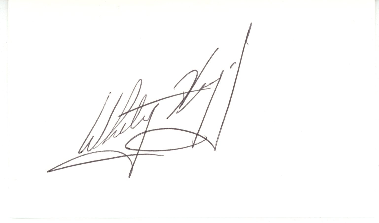 Whitey Herzog Autographed/Signed St Louis Cardinals Index Card Beckett 56544