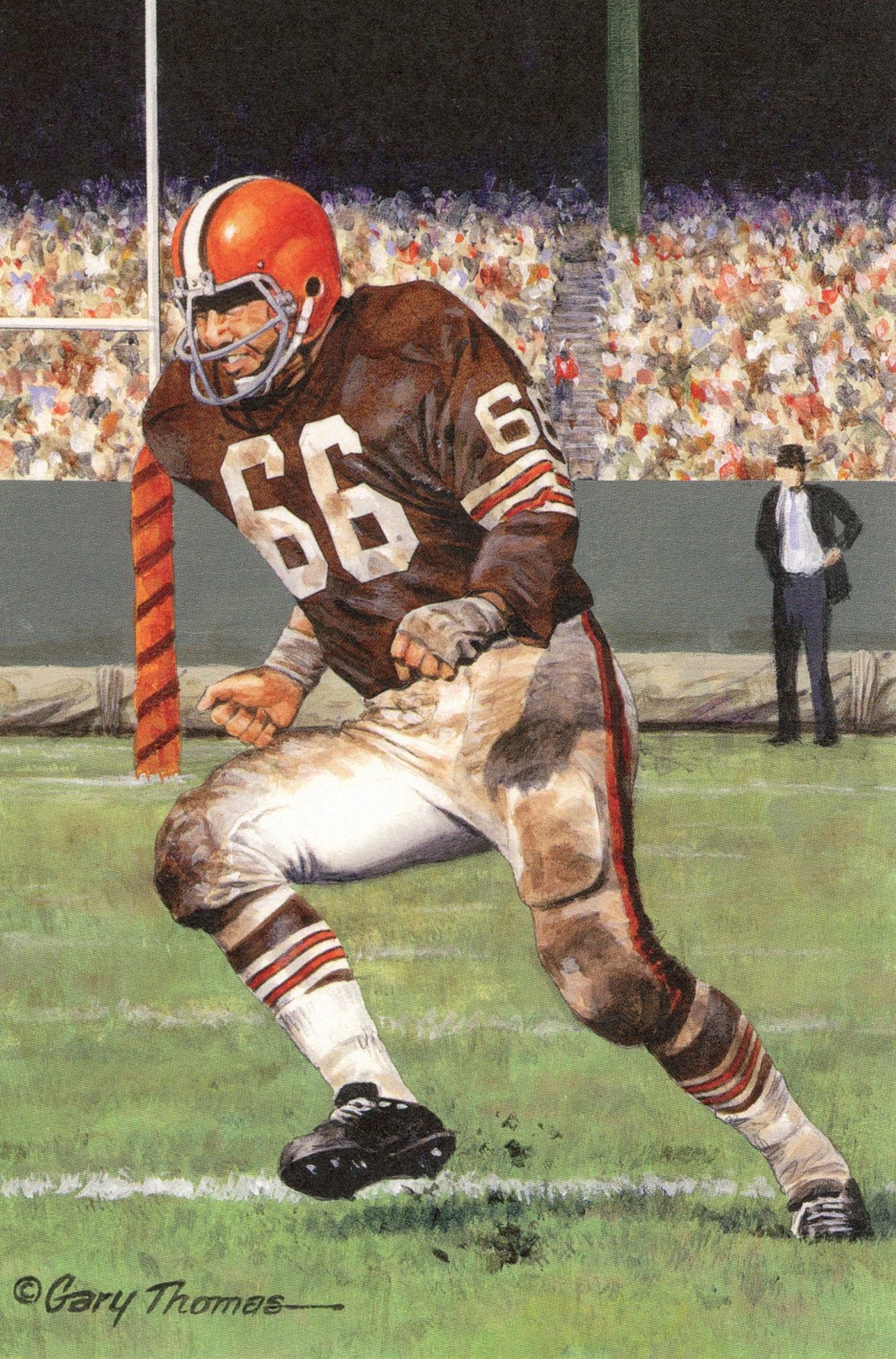 Gene Hickerson Cleveland Browns Goal Line Art Card Class of 2007 58090