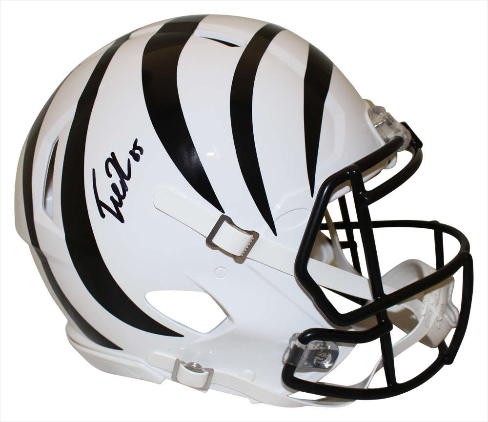 Tee Higgins Signed Cincinnati Bengals Authentic 2022 Alt White Helmet BAS