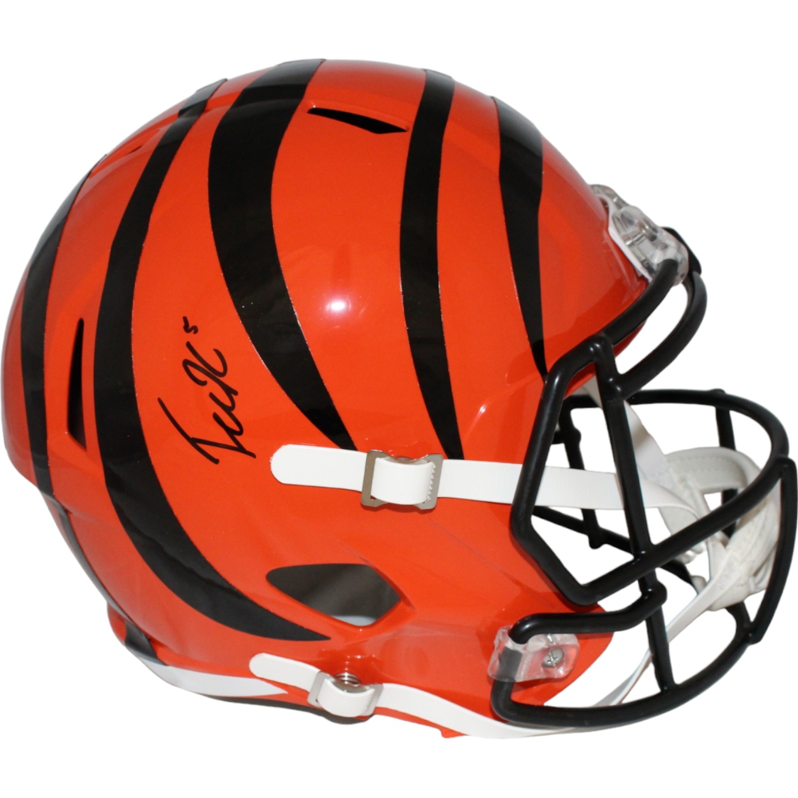 Tee Higgins Autographed Cincinnati Bengals F/S Helmet Beckett