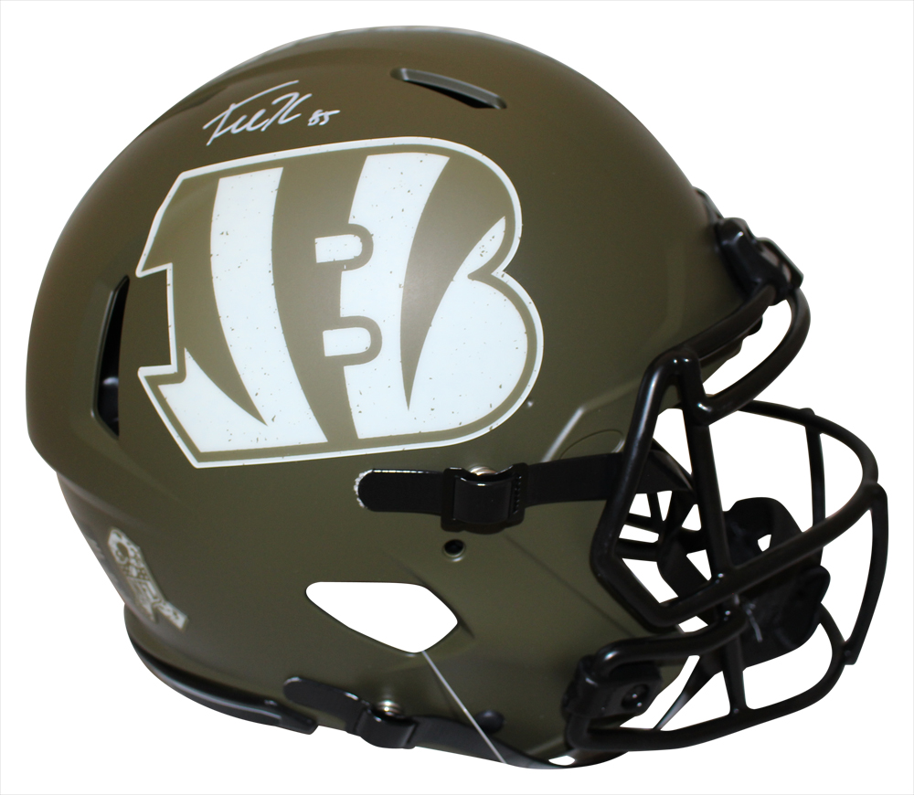 Tee Higgins Signed Cincinnati Bengals Authentic Salute Helmet Beckett